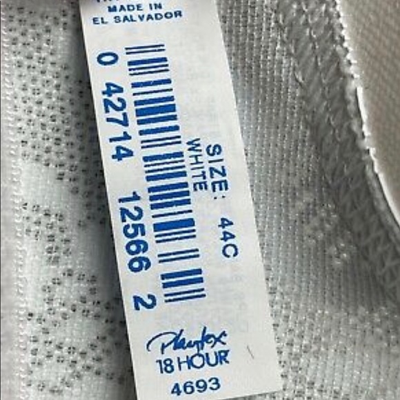 Playtex 18 Hour 44C White Wireless Bra EUC - Picture 7 of 7